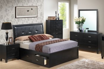 G1250B Bedroom Set in Black by Glory Furniture w/Options [GYBS-G1250B]