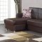 Salem Sectional Sofa Convertible in Brown Leatherette by Empire