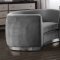 Julian Sofa 621 in Grey Velvet Fabric by Meridian w/Options