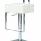 White Vinyl Seat Modern Set of 2 Swivel Barstools w/Steel Base