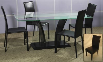 Merlot Finish Modern Dining Room Table w/Optional Chairs