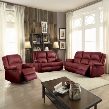 Zuriel Motion Sofa LV52150 in Red PU by Acme w/Options [AMS-LV52150 Zuriel]