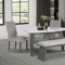 D8192DT Dining Room Set by Global w/Triangle Marble Top Table