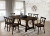 Saige 7Pc Dining Set CM3138T in Burnished Oak