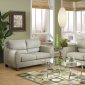 Sand Microfiber Modern Living Room w/Super-Soft Pub Back Pillows