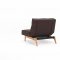 Splitback Sofa Bed in Dark Brown w/Eik Legs by Innovation