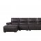 S275 Power Motion Sectional Sofa in Brown Leather Beverly Hills