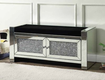 Noralie Bench w/Storage AC00540 in Mirror by Acme