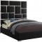 Milan Bed in Black Faux Leather by Meridian w/Options