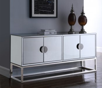 Marbella Buffet 301 Mirrored by Meridian w/Chrome Base [MRBU-301 Marbella]