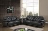 U1066 Sofa in Black Bonded Leather by Global w/Options