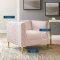 Resonate Accent Chair in Pink Velvet by Modway