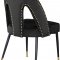 Akoya Dining Chair 794 Set of 2 Black Velvet Fabric by Meridian