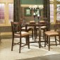 Dark Cherry Finish Contemporary Dinette w/Round Table