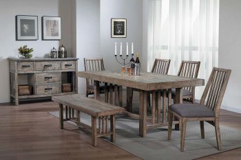 Codie Dining Table 5544-72 in Brown by Homelegance w/Options [HEDS-5544-72 Codie]