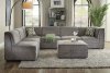 Bois Modular Sectional Sofa 7Pc Set 53780 Gray Velvet by Acme