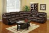 8002 Reclining Sectional Sofa in Brown Bonded Leather