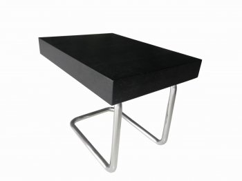 Wenge Finish Modern End Table w/Metal Base [GRCT-TA-01S-Wen]