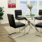 Yasmin Dinette Table CM3381T in Chrome w/Optional Black Chairs