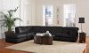 Quinn Sectional Sofa 6Pc Black Bonded Leather 551031 - Coaster