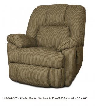 Olive Fabric Modern Parachute Pull Chaise Rocker Recliner [CHFRC-AC-A1044-305-PowellCelery]