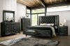 Demetria Bedroom CM7584DR w/Storage Drawers in Metallic Gray