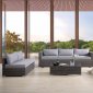 Sheffield Outdoor 4Pc Patio Sofa Set OT01091 in Gray by Acme