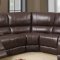 U96180 Motion Sectional Sofa in Brown Bonded Leather by Global