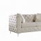 Scarlett Sofa 663 in Cream Velvet Fabric by Meridian w/Options