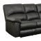 U99270-BL Motion Sofa in Black PU by Global w/Options