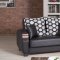 Euro Moda Sofa Bed in Black Leatherette by Casamode w/Options