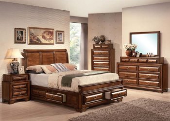 20450 Konane Bedroom in Brown Cherry by Acme w/Options [AMBS-20450 Konane]