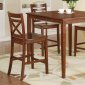 Dark Oak Finish 5Pc Modern Elegant Counter Height Dinette Set