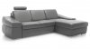 Coco Sectional Sofa in Grey Full Leather by ESF w/ Bed & Storage