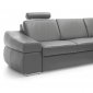 Coco Sectional Sofa in Grey Full Leather by ESF w/ Bed & Storage