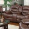 7242 Reclining Sofa in Brown Bonded Leather w/Optional Items