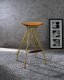 Dragea Bar Stool 96850 Set of 2 in Whiskey PU & Gold by Acme