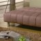 Tan Microfiber Modern Convertible Sofa Bed