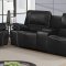 U8078 Power Reclining Sofa in Black by Global w/Options