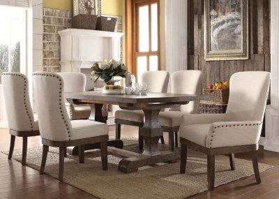 Landon 60737 Dining Table in Salvage Brown by Acme w/Options