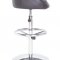 Black or White Leatherette Set of 2 Bar Stools with Steel Base