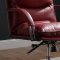 Haggar Office Chair 92536 Vintage Red Top Grain Leather by Acme