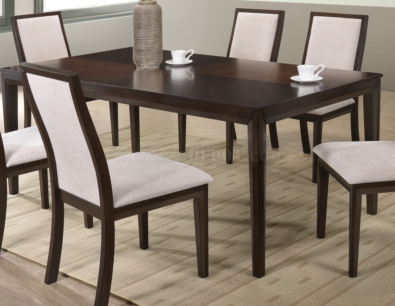 Xena Dining Set 5Pc in Dark Walnut by NCFurniture w/Options