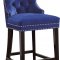 Nikki Stool 741 Set of 2 in Navy Velvet Fabric by Meridian