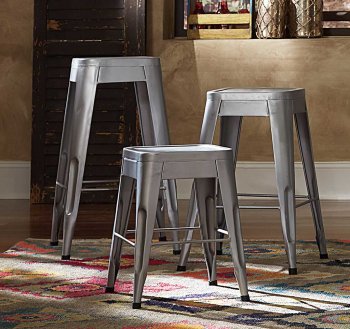 Amara 5035SVE Metal Stool Set of 4 Choice of Height Homelegance [HEBA-5035SVE Amara]