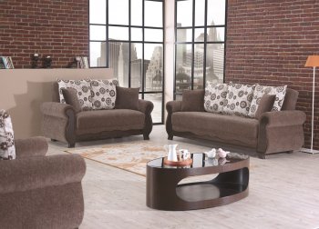 Syracuse Sofa Bed in Brown Fabric by Empire w/Options [MYSB-Syracuse]