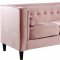 Taylor Sofa 642 in Pink Velvet Fabric by Meridian w/Options