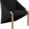 Rivet Accent Chair 593 in Black Velvet by Meridian