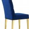 Capri Dining Chair 716 Set of 2 Navy Velvet Fabric by Meridian