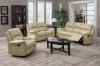 G795 Motion Sofa & Loveseat in Beige Bonded Leather by Glory